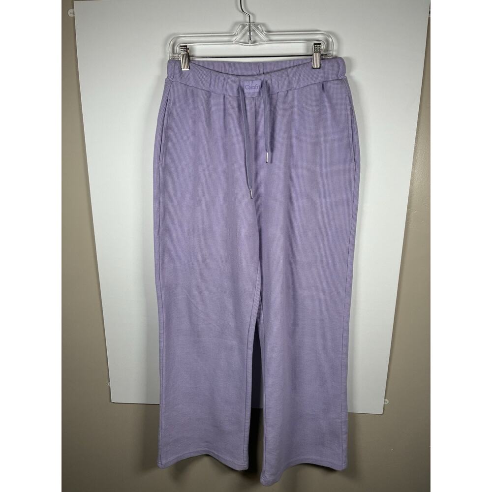 COMFRT Comfort XL Waffle Knit Lounge Pants Lot Of 3 Pink Lavender Lilac Wide Leg - Picture 8 of 11